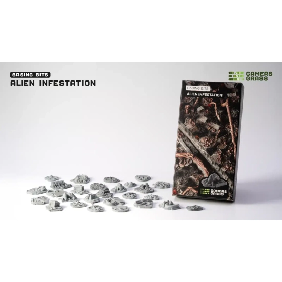 GamersGrass Basing Bits Alien Infestation – elementy do podstawek i dioram